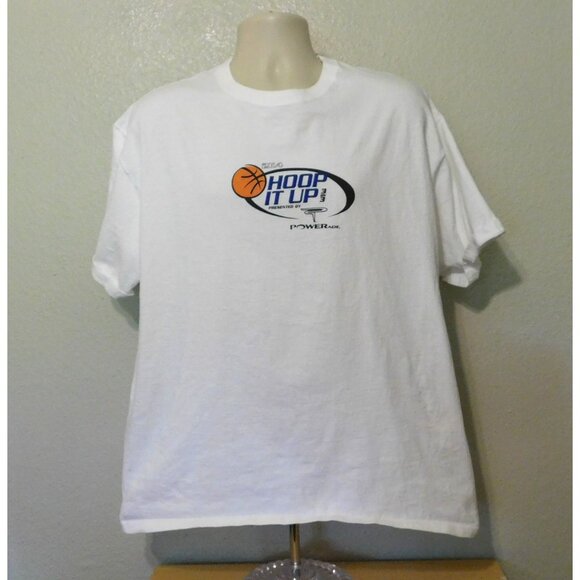 Vintage Hoop It Up 3 on 3 2K4 Salt Lake City Basketball T-Shirt XL White - Picture 1 of 7